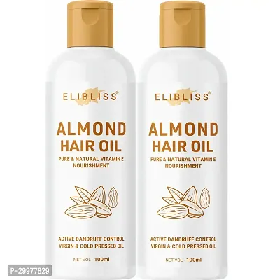 Elibliss Almond And Vitamin E Non-Sticky Hair Oil 100 ml (pack of 2)-thumb0