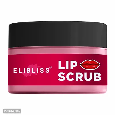 Elibliss Strawberry Lip Exfoliating Scrub for Dark, Dry  Chapped Lips