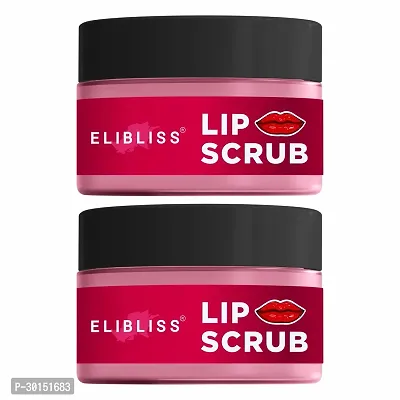 Elibliss Nourishing Tinted Natural Lip Scrub with Vitamin E and Strawberry Pack of 2