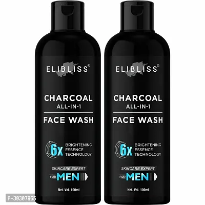 Men Charcoal with Oil Control  Dark Spot Removal Men All Skin Types Face Wash(pack of 2)