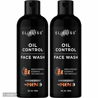 ELIBLISS Oil Control, Tan Removal and Skin Brightening Face Wash for Men (pack of 2)