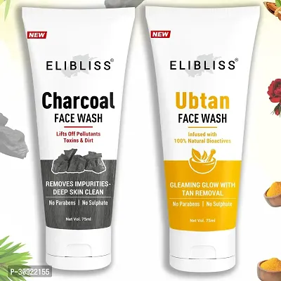 Elibliss Removes Dirt  Acne Control Naturals Charcoal  Ubtan Men  Women Dry Skin Face Wash