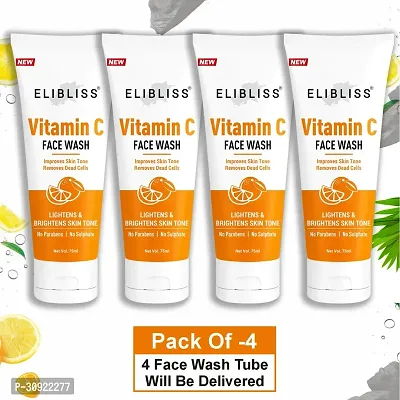 ELIBLISS Vitamin C For Skin Brightening, Face Glow and Deep Cleansing Face Wash