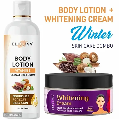 Elibliss Intensive Care Cocoa Glow Body Lotion with Whitening Cream for All Skin Type