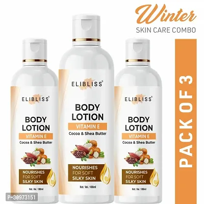 Elibliss Intensive Moisturizing Cocoa Body Lotion for Everyday Use Paraben Free Pack of 3-thumb0