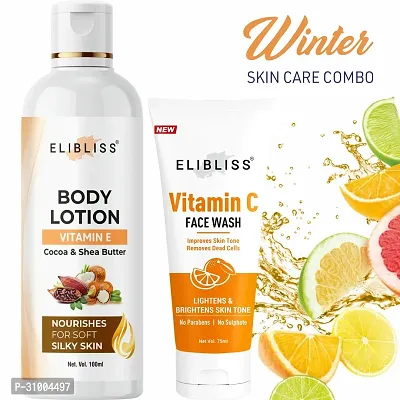 Elibliss Shea Butter Body Lotion for Vitamin C Face Wash Skin Brightening-thumb0