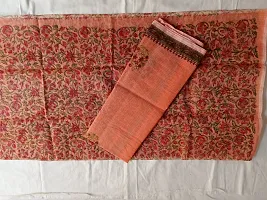 Sakib Art Cotton Block Printed Unstitched Suit Dress Material For Women and Girls Dupatta and Kurti Without Bottom (Peach)-thumb1