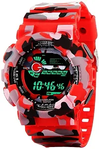 Emartos Combo of 2 Digital Multicolour Black dial Sport's Men's and Boy's Watch (Red,Yellow)-thumb1