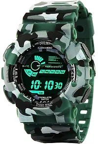 Emartos Digital Black Sports Watch for Men's and Boys (Pack of 2)(Green, White)-thumb1