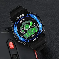 Emartos Digital 7 Light Round Dial Black Strap Watch for Boy's and Girl's (RED, Blue) (4-9 Year)-thumb2