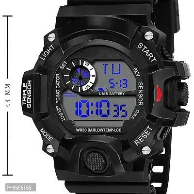 Emartos Multi dial Digital Watch for Men's and Boy's (Black)-thumb2