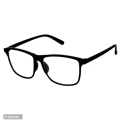Emartos Black Transparent UV Protection Rectangular Sunglasses Frame For Men & Women (Clear)-thumb3