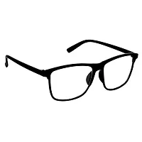 Emartos Black Transparent UV Protection Rectangular Sunglasses Frame For Men & Women (Clear)-thumb1