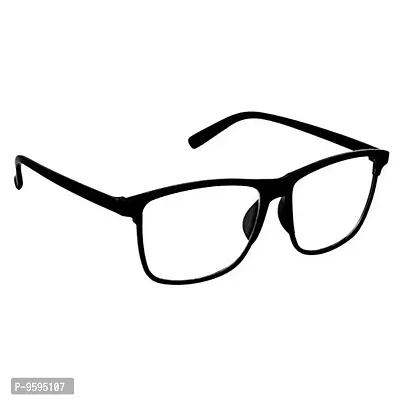 Emartos Black Transparent UV Protection Rectangular Sunglasses Frame For Men & Women (Clear)-thumb2