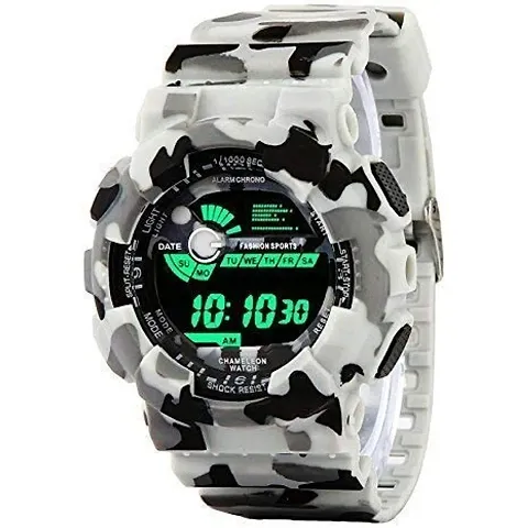 Emartos Digital Men's & Boy's Watch (Blue Dial, Multicolored Strap)