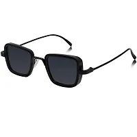 Emartos Men's Square Sunglasses (Black Frame, Black Lens) (Pack of 1)-thumb2