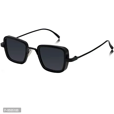 Emartos Men's Square Sunglasses (Black Frame, Black Lens) (Pack of 1)-thumb3