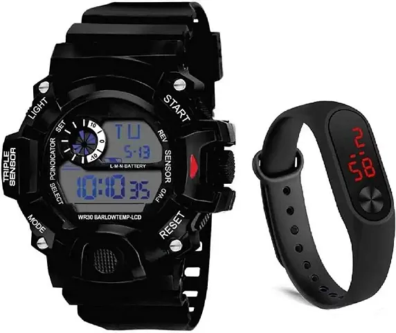 SS Traders -Digital Watches Combo sevenlyt Watch with led Pipe Watch