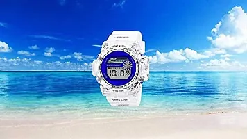 Emartos Transparent Strap Watch Heavy Quality Digital Alarm Shockproof Multi-Functional Automatic Waterproof Digital Sports Watch for Men's Kids Watch for Boys (Blue)-thumb1