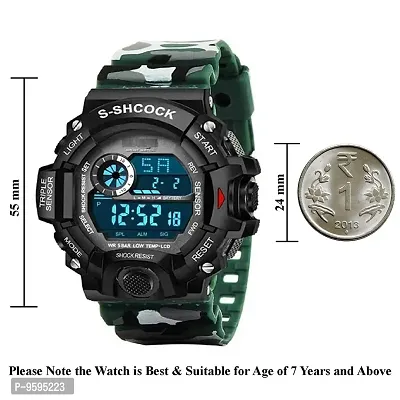 Emartos Digital Black dial Boy's and Men's Watch (Green)-thumb3