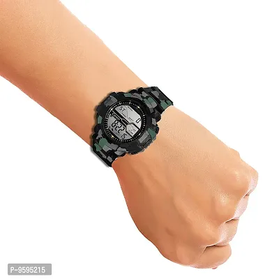 Emartos Digital Men's Watch (Multicolored Dial Green Colored Strap)-thumb4