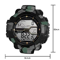 Emartos Digital Men's Watch (Multicolored Dial Green Colored Strap)-thumb1