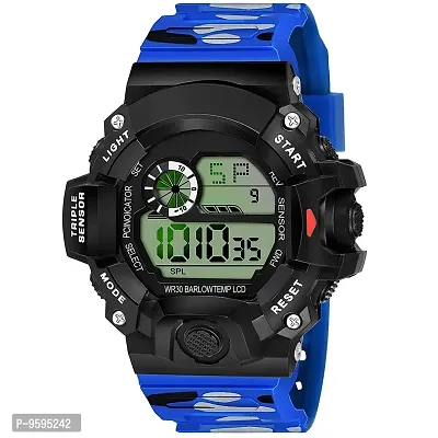 Emartos Digital Black dial Boy's and Men's Watch (Blue)