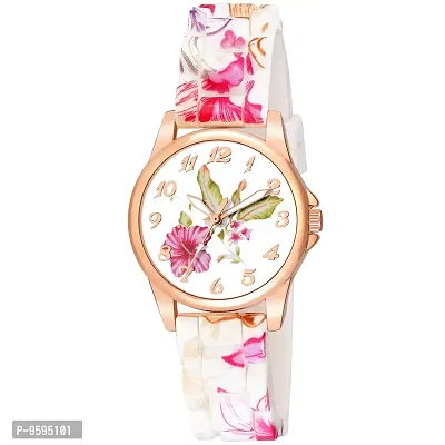 Emartos White dial Flower Watch for Girl's and Women's