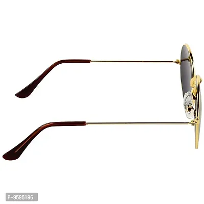 Emartos Gandhi Round Shape UV Protection Sunglasses/Frame For Men & Women (Gold)-thumb3