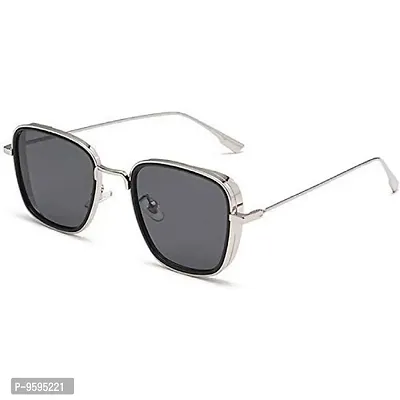 Emartos Metal Body Silver Square inspired from Kabir Singh Sunglass for Men and Boys