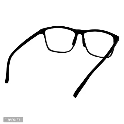 Emartos Black Transparent UV Protection Rectangular Sunglasses Frame For Men & Women (Clear)-thumb4