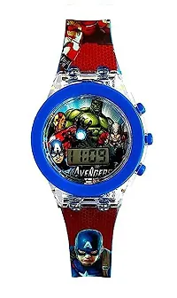 Emartos Digital Watches Combo for Kids Boys  Girls Avenger and Hello Kitty Glowing Light (Pack of 2)-thumb1