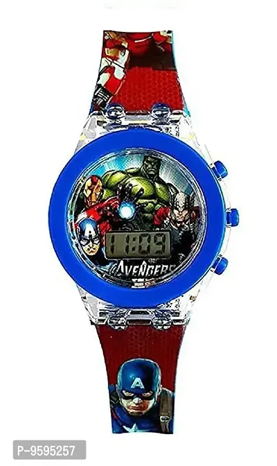 Emartos Digital Watches Combo for Kids Boys  Girls Avenger and Hello Kitty Glowing Light (Pack of 2)-thumb2