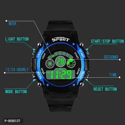 Emartos Digital 7 Light Blue Dial Watch for Boy  Girls-thumb5