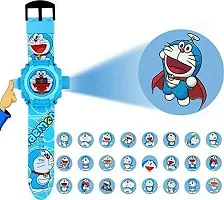 Emartos Unisex Kids Doraemon PVC Rubber Plastic Digital Wrist Projector Watch with 24 Images (Blue)-thumb1