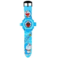Emartos Unisex Kids Doraemon PVC Rubber Plastic Digital Wrist Projector Watch with 24 Images (Blue)-thumb2