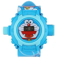 Emartos Unisex Kids Doraemon PVC Rubber Plastic Digital Wrist Projector Watch with 24 Images (Blue)-thumb4