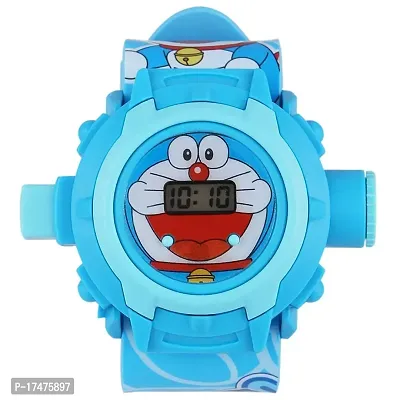 Emartos Unisex Kids Doraemon PVC Rubber Plastic Digital Wrist Projector Watch with 24 Images (Blue)-thumb5