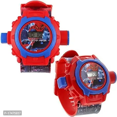 Emartos Combo of 2 Boy's and Girl's Analogue Digital 24 Image Projector Spiderman Watch (Multicolour)