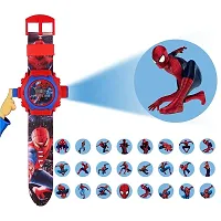 Emartos Round dial Blue Doraemon and Spiderman Projector 24 Images Digital Watch for Boys Kids Combo (Pack of 2)-thumb2