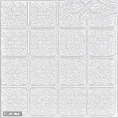 Emmas Flowers Ceiling Tile, White