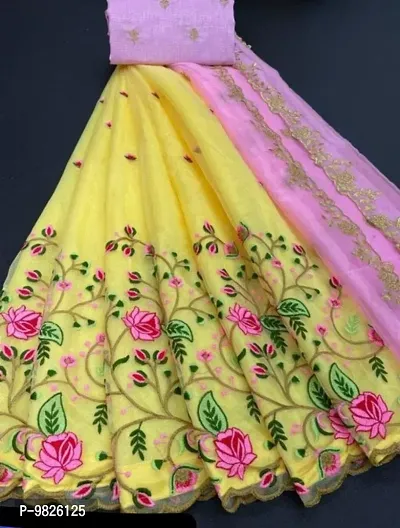 Trendy Women Net Lehenga Cholis with Dupatta-thumb0