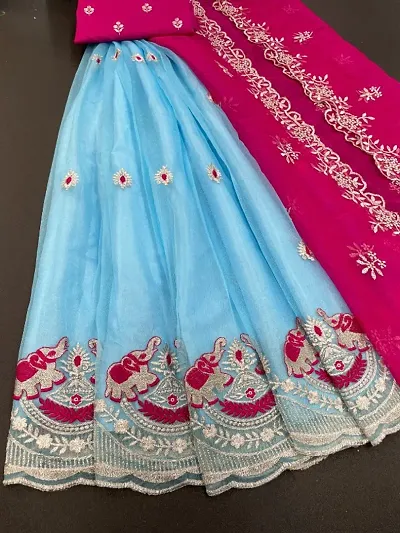 Attractive Net Embroidered Lehenga Choli For Women