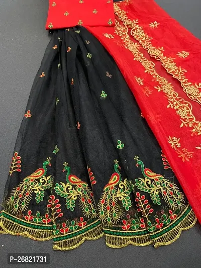 Fancy Net Embroidered Lehenga Choli For Women