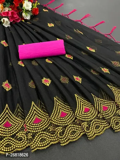 Fancy Net Saree With Blouse Piece For Women