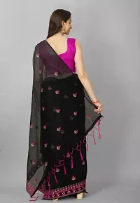 Fancy Net Saree With Blouse Piece For Women-thumb2