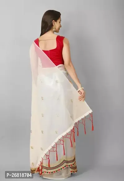 Fancy Net Saree With Blouse Piece For Women-thumb3