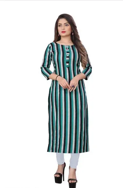 Stylish Cotton Printed Straight Kurti