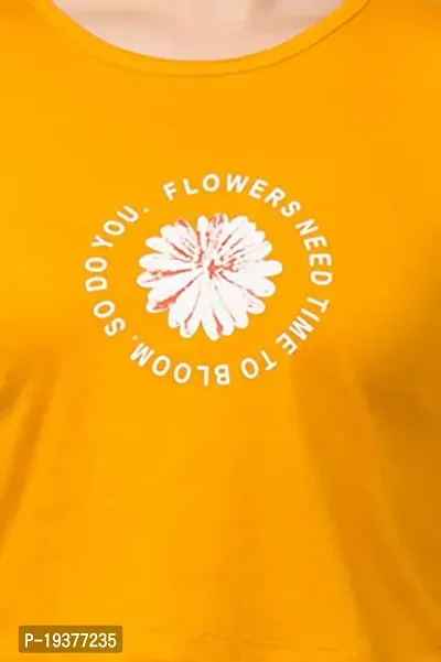 Gibbs Women's Regular Fit Crop Top Flower Printed-thumb4