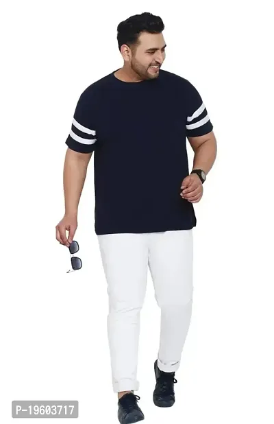 Gibbs Plus Size Round Neck T Shirts for Men (3XL, 4XL, 5XL, 6XL, 7XL)-thumb5